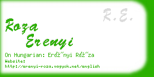 roza erenyi business card